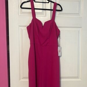 Women's Fuchsia Sleeveless Jumpsuit